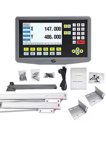 YH800-2 2 Axis LCD DRO Digital Readout Display 19 Language AC90-260V And 2 Pieces 0-800mm Linear Sca