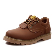 CODzj312680 Ready Stock！Caterpillar Mens Women Plain Soft-Toe Tooling Martin Boot Kerja Lelaki Martin Shoes Real Leather Tooling Shoes Retro Tide shoes