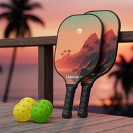 Pickleball Paddle Set: 2 Rackets, 4 Balls, 1 Storage Bag – Lightweight Glass Fiber Build, Perfect fo