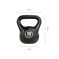 (READY STOCK) Gym Workout Vinyl Kettlebell 6KG (Black Color)