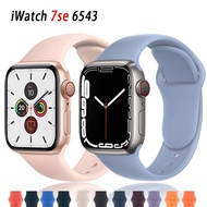 [HOT JUXXKWIHGWH 514] สายซิลิโคนสำหรับ Apple Watch Band 45มม. 44มม. 41มม. สร้อยข้อมือสำหรับ IWatch 40มม. 38มม. 42มม. Correa Apple Watch Series 7 6 SE 5 4 3 2