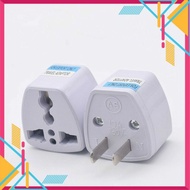 Power Plug White Converter Plug Converts 2-Pin To 3-Pin Socket Handy