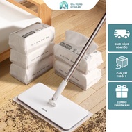 ECOCO Mop Disposable Mop Removes Electrostatic Dust, Convenient Mop Brush Disposable Wipes Without W