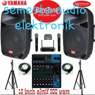 Paket Sound System Yamaha & Speaker Baretone ( 15 Inch Aktif 500 Watt