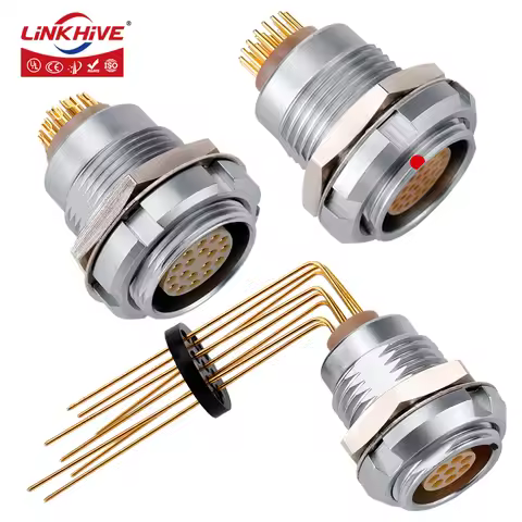 Compatible with LEMO ECG Circular Connector Female Socket 0B 1B 2B 3B 2 3 4 5 6 7 8 9 10 12 14 16 18