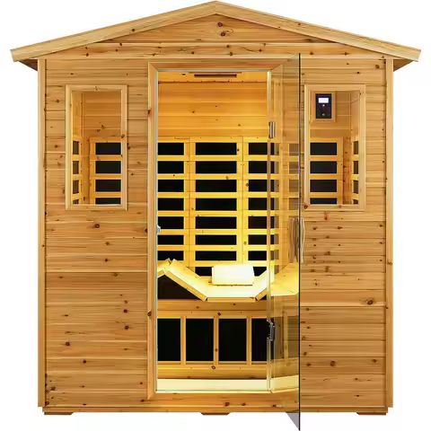 Outdoor Sauna 3 Person Infrared Sauna, Infrared Saunas for Home, 1950W Low EMF Far Infrared Sauna Ol