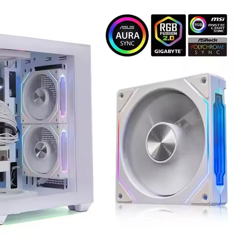 Prism 4RS ARGB PC Case Fan 120mm Infinity Mirror Design Motherboard Lighting Sync 4PIN CPU Cooler Fa