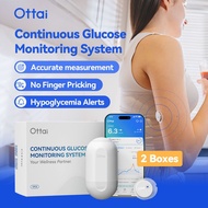 [Ready Stock] Ottai Glucose Monitoring Set 2Sets Continuous Glucose Meter No Finger Pricking  M8 CGM