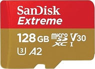 SanDisk 128GB Extreme microSDXC UHS-I Memory Card with Adapter - C10, U3, V30, 4K, 5K, A2, Micro SD 
