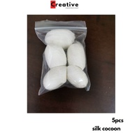 [CREATIVE]  Premium Grade  silkworms cocoons making soap koko cacing buat sabun 添加物 手工皂 蚕丝
