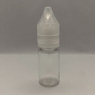 【200PCS】 10ml V3 Clear / Black Cap With Clear Bottle / Chubby Plastic Bottle