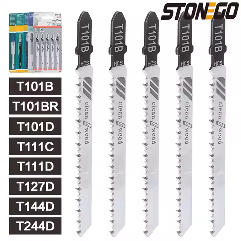 STONEGO HCS Jigsaw Blade Set T101B T101D T144D T101BR T244D T127D T111C T111D 100mm T Shank Saw Blad