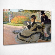 Art reproduction Camille Monet on a Garden Bench 1873  Monet Claude mnt7 รูปติดผนัง ภาพที่มีชื่อเสีย