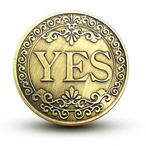 Yes No Challenge Coin Decision Maker 40MM Lucky Guess Fidget Toys For ADHD And Anxiety Juegos Anties