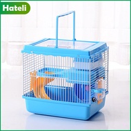 【HATELI】Hamster กรงปราสาทใหญ่คู่โปร่งใสรังหนูแฮมสเตอร์หนูแฮมสเตอร์ Big Cage ขนาดเล็กเครื่องประดับสัต