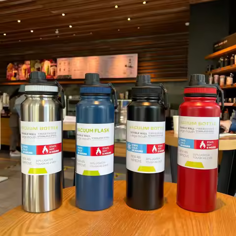 600/800/1000ML Stainless Steel Thermo Bottle Portable Tumbler Vacuum Flask Travel Thermal Water Bott