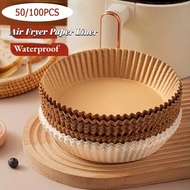 [Ready Stock ] 100PCS Round Air Fryer Paper，Air Fryer Baking Circle Parchment Paper, BBQ Paper,Non Stick,Steaming Paper