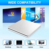 USB External CD/DVD Drive Type C Portable Drive-Free CD Movies Players for Laptop PC Windows Mac