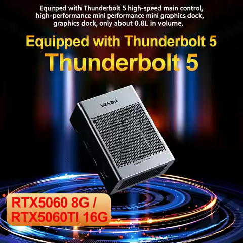 SZBOX FNGT5 PRO Mini eGPU Dock RTX5060/RTX5060TI 16GB RTX4090M 16GB Thunderbolt 5 HDMI DP Oculink US
