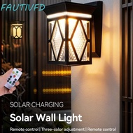 FAUTIVFD LED Solar Lamp, Round/Square Waterproof Solar Wall Lights, Trend IP54 Rating Light Sensor A