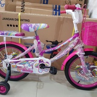 Sepeda Anak Sepeda mini 16 inch UNITY ( Gambar Kuda Pony ) (Warna Pink
