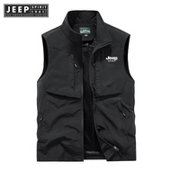 jeep spirit 1941 estd Spring and Autumn Mens Outdoor Fishing Vest Quick-Drytravel Jogging Running Sp