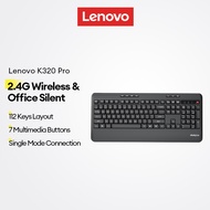 Lenovo K320 Pro Wireless Keyboard Office Silent with 112 Keys and 7 Multimedia Buttons plus 2.4G Sin