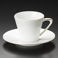 Kinsai MR Coffee Bowl Plate, 3.3 x 2.8 inches (8.5 x 7.2 cm), 7.5 fl oz (210 cc), 5.9 x 0.8 inches (