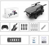 全城熱賣 - R16迷你折疊無人機四軸飛行器航模飛機獨立站（黑色標配無航拍彩盒包裝（三電版））