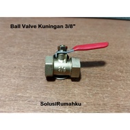 [ Jku ] Brass Ball Valve 3/8" FXF DRAT IN 2 SIDES / Stop Faucet