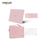 Mosiso กระเป๋าใส่โน้ตบุ๊ก Apple สำหรับผู้หญิง ปกป้อง MacbookAirPro13 ชุดป้องกันสีชมพู กระเป๋าใส่โน้ต