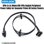 3 Molex/IDE 4Pin Perif PATA Power Cable for Seasonic PRIME Titanium/Platinum/Gold/SnowSilent 1300W/1