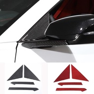 Soft Carbon Fiber Car Reversing Mirror Base Decoration Stickers Trim For Chevrolet Corvette C8 Sting