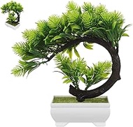 EXCEART Artificial Pine Tree Bonsai Fake Plant in Pot Artificial Plants,Faux Bonsai for Home Decor Indoor,Office/Windowsill/Yard Zen Garden Desktop Décor