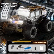 1:14 kereta polis RC kalis air Amphipious kawalan jauh kereta SUV lori mainan luaran dalaman dengan