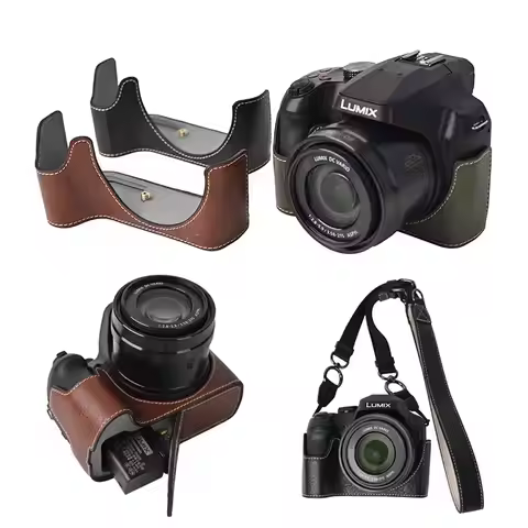 For Panasonic Lumix FZ80D Camera Case FZ85D PU Leather Cover G100K Anti-slip Base G100D Half Cases G