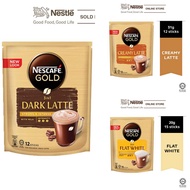 Nescafe Gold Flat White 15S/Dark Latte 12S/ Creamy Latte 12S (Instant 3in1 Coffee) kopi Soon Delicious kopi @GKT