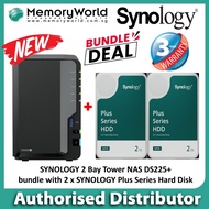 [SYNOLOGY Authorised Distributor] S225+ 2 Bay DiskStation NAS bundle with 2 x SYNOLOGY Plus Series H