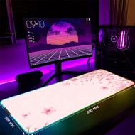 Cherry Saukra Large RGB Mouse Pad XXL Gaming Mousepad LED Mouse Mat Gamer Mousepads Luminous Table Mats Desk Pads With Backlit
