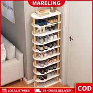Shoe Rack Organizer 5/6/7/8 Wood Shelf Shoe Organizer Household Door Indoor Shoe Cabinet Shelf