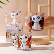 Cat-Shaped Water Glass Cute Cat Mug 3d Embossed Good Quality -