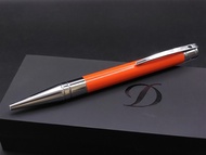 法國S.T. Dupont D-INITIAL系列 – 橙色銀夾 原子筆 (265209 ) +50可刻字