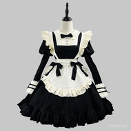 New Black Nun Lace Japanese Maid Outfit
