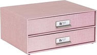 Bigso Birger 2-Drawer Fiberboard Document Letter Box - Paper Storage Drawers for A4 and Letter Sized