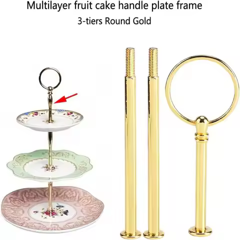 Cake Plate Handle 2 Tier Cake Plate Stand 3 Tier Zinc Alloy Cake Stand Tray Stand Handle Wedding Par