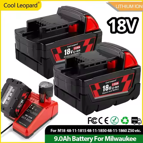 New For Milwaukee M18 18V 6.0Ah 9.0Ah 12.0Ah Replacement Lithium Battery for Milwaukee M18 48-11-181
