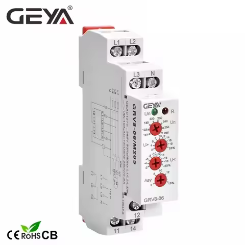 GEYA GRV8-06 3 Phase Failure Phase Sequence Voltage Monitoring Relay Voltage Sensing Protection Rela