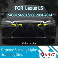 FOR Lexus LS LS430 LS460 LS600 2001-2024 LED Daytime Running Light Scan Starting Car Hood DRL Guide 