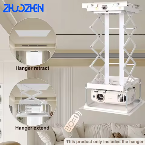 Zhuozhen Projector Accessories Ceiling Electric Lift Bracket Hidden adjustable length For BENQ i780 