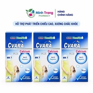 Calcium CVARA Calcium K2 MK7 D3 Magnesium 60 Tablets – Calcium Supplement, Vitamin D3 K2